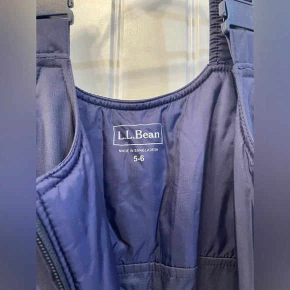 Like new! LL Bean Little Kids' Cold Buster Snow Bib in Navy* - Picture 4 of 8